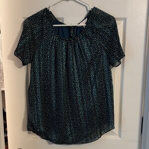 Elegant Teal and Yellow Women's Top